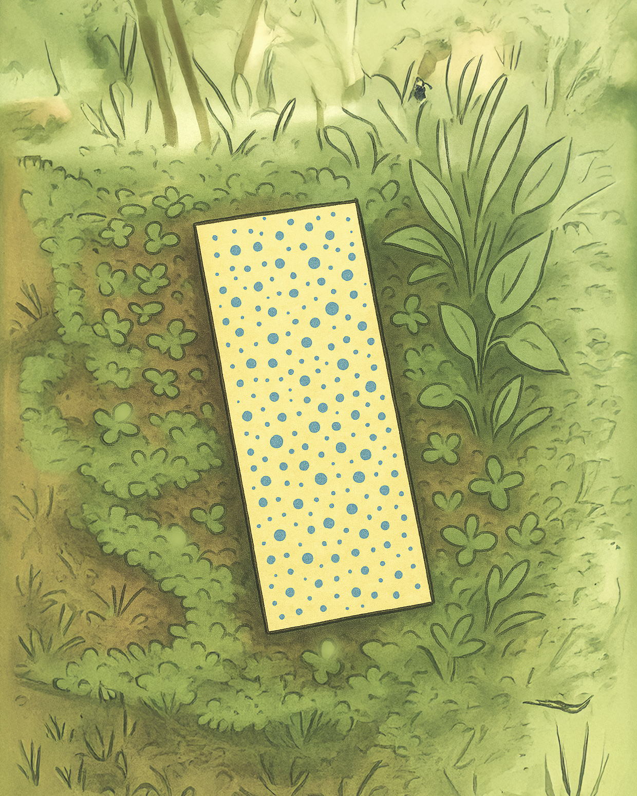 Electrostatic spray coverage on crop canopy